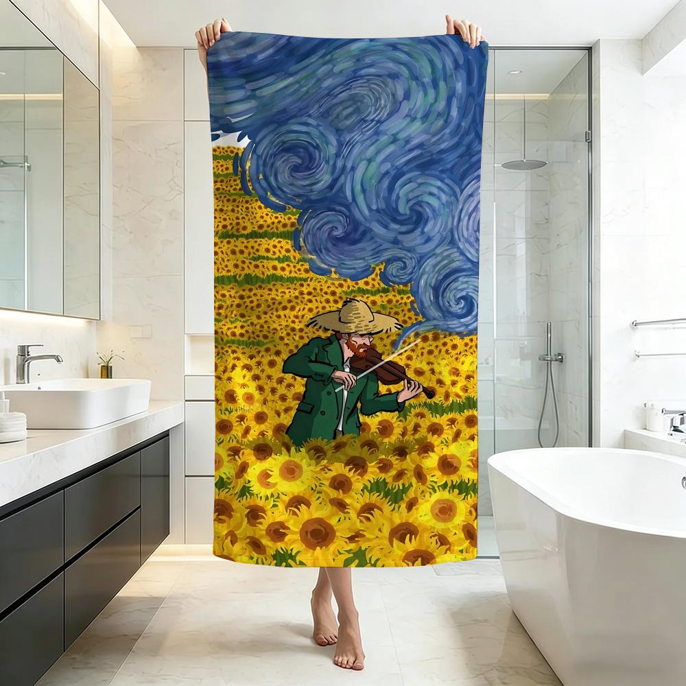 Artistic V-Vincent Van Gogh Towel Five-Star Hotel Quality Eco-Friendly Ultra Soft Thick Towels & Beach Towels