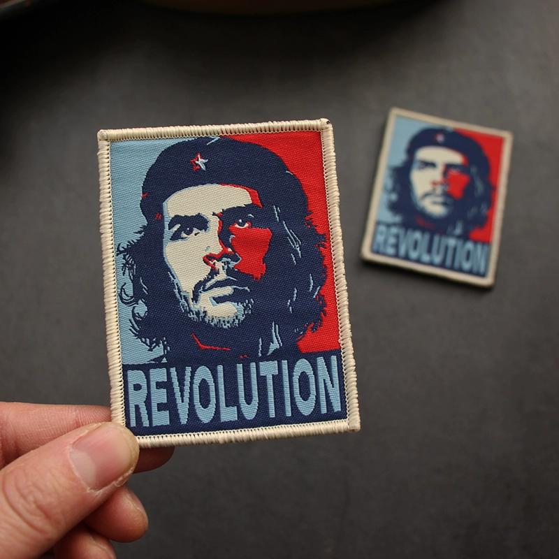 Che Guevara Kubánský revoluční vůdce Tkaný znak Suchý zip Osobnost Morálka Odznak Náramek REVOLUCE Balíček Odznak