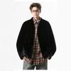 V37 Men's Youth College Style Mink Fur-Lined Winter Coat