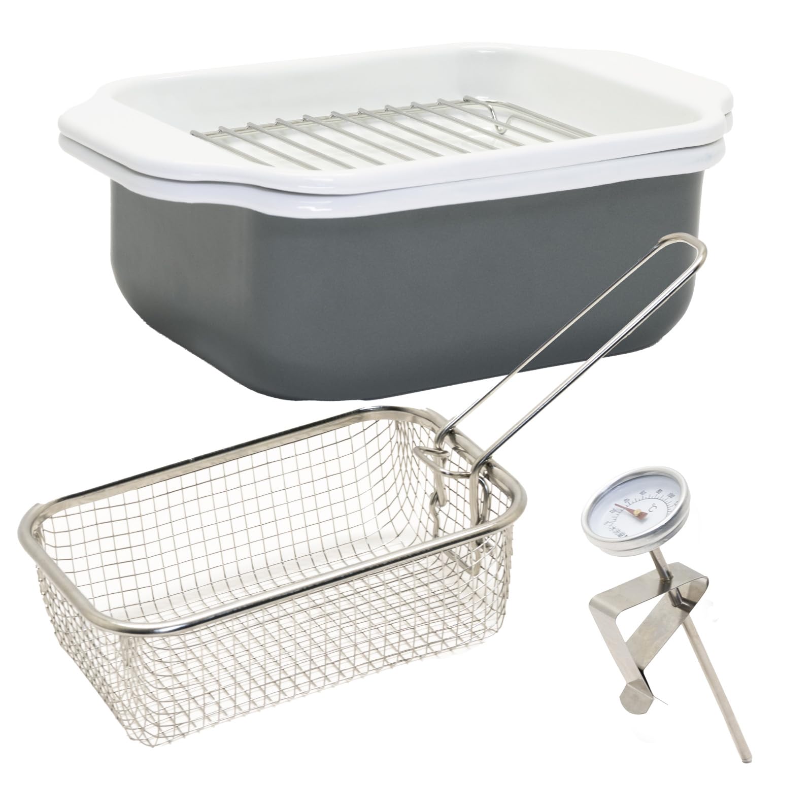 

Каждая эмалированная темпура с эмалью для сервировки и жарки требует меньше, легко чистится, сито U. Кастрюля, Квадратная, Термометр, Поддон, Стойка, Индукционная/Газовая