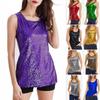 Women's Shine Sequins Decorative Vest Waist Type