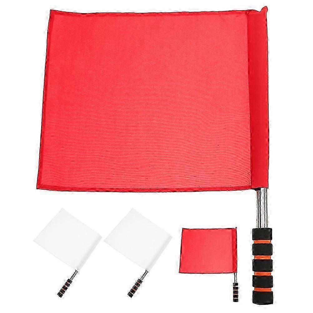 2026 Best!! Referee Flags Stainless Steel Signal Flag for Athletic Competition 4Pcs