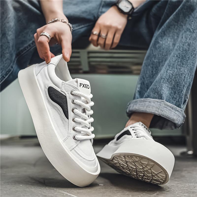 2024 New Board Shoes Thick Sole Comfortable Sports Trend Fashion Shoes Small and Low Top Versatile Umbrella Cloth Shoes