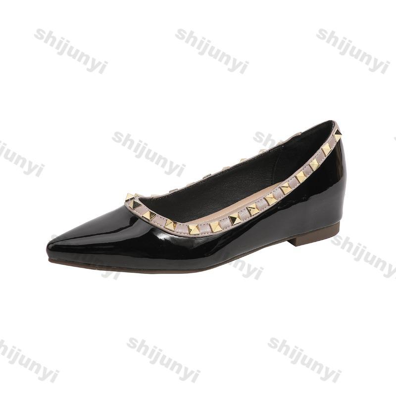 Fashion Women's Flats Spring Summer Fashion Rhinestone Pointed Casual Shoes Comfortable Height Increase Lightweight Breathable Sandals
