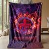 Custom Text Flannel Throw Blanket, Lightweight Cozy Bed Sofa BlanketFiorentina FC