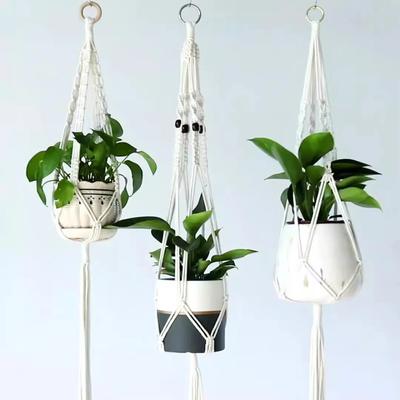 Suspension pour plantes en macramé fait à la main, suspension pour pot de fleurs, décoration murale, jardin, cour, panier suspendu