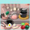 Imaginative Kids Kitchen Playset With Cooking Utensils And Fruit For Role Play Learning