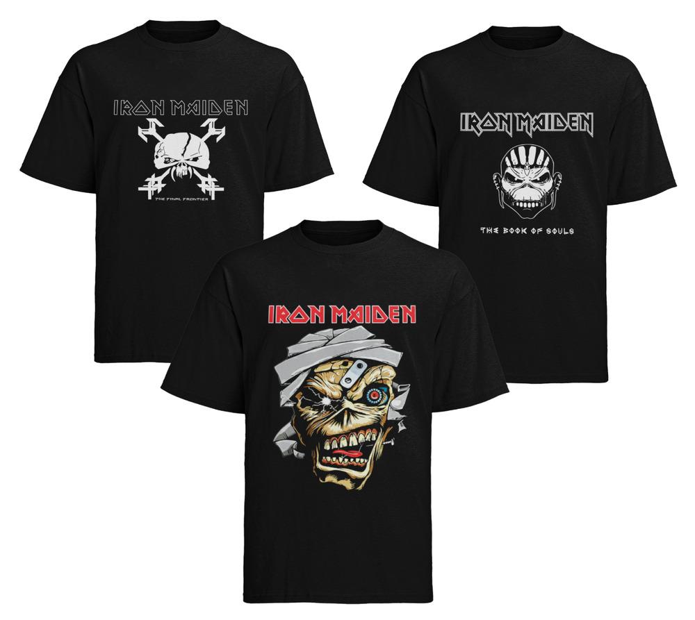 

Iron maiden хэви-метал группа Музыка Гранж 80-е Мужская Органическая Футболка Хлопок L