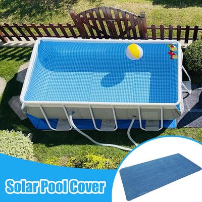 Schwimmbeckenabdeckung Aufstellbecken Solar Sommer Wasserdicht Poolwanne Staub Außen PE Luftpolsterfolie Decke Zubehör Poolabdeckung