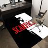 1pc Scarface Home Office, Durable Polyester Floor Mat with Easy, Office Decor, Urban Style, Nonslip Backing, Highquality Fabric