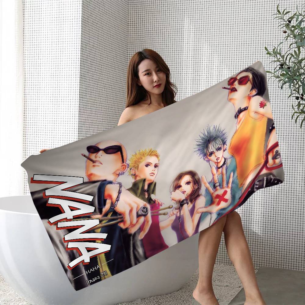 Nana Anime Microfiber Blanket Quick Drying Beach Towels Oversized Printing Super Absorbent Pool Towel Blanket