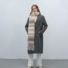 Maillard style new versatile warm thickened fringed plaid imitation cashmere scarf women's autumn and winter