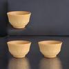 J-kitchens Miso Soup Bowls, Wooden, Natural Wood Design, Medium, Set of 3, 11.3cm X 6.8cm