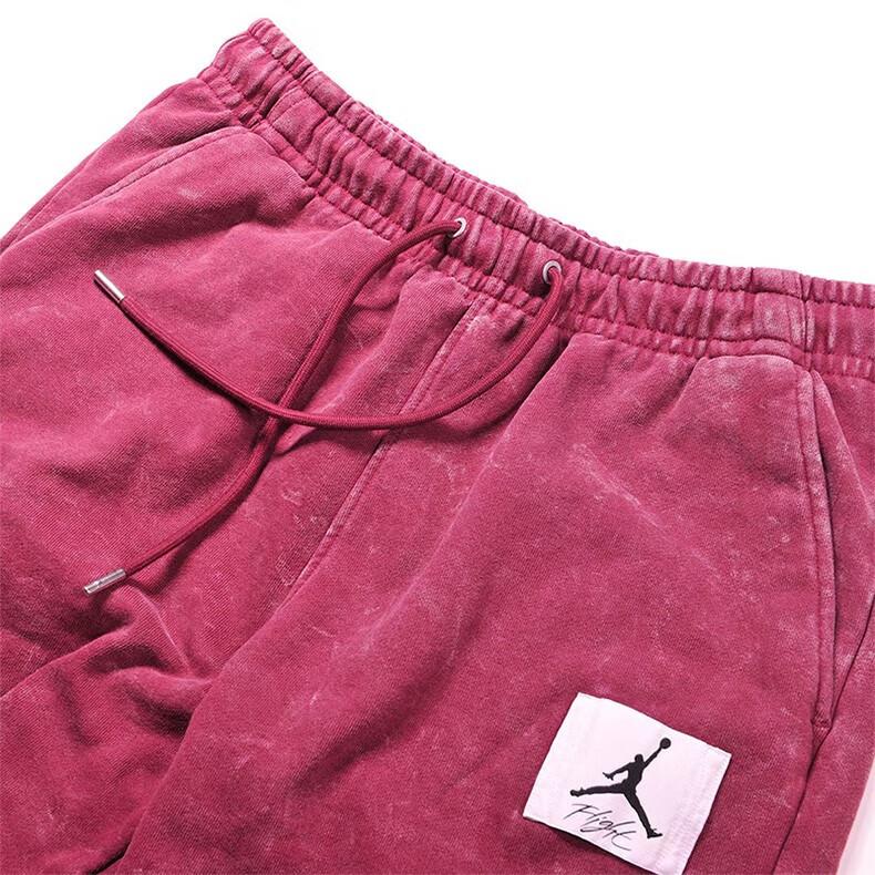 Jordan Embroidered Logo Lace-Up Warm Fleece-Lined Knit Sports Pants Men Bottoms DR3090-680