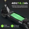 Trottinette Electrique Pliable 10'' Ecran LED 4,5'' 1000W 55km Autonomie 3 Vitesse 45km/h Max Batterie 48V/18,2Ah Scooter Adulte