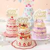 Birthday Decoration Birthday Greeting Card Stereoscopic Cake Birthday Blessings Card  Gifts