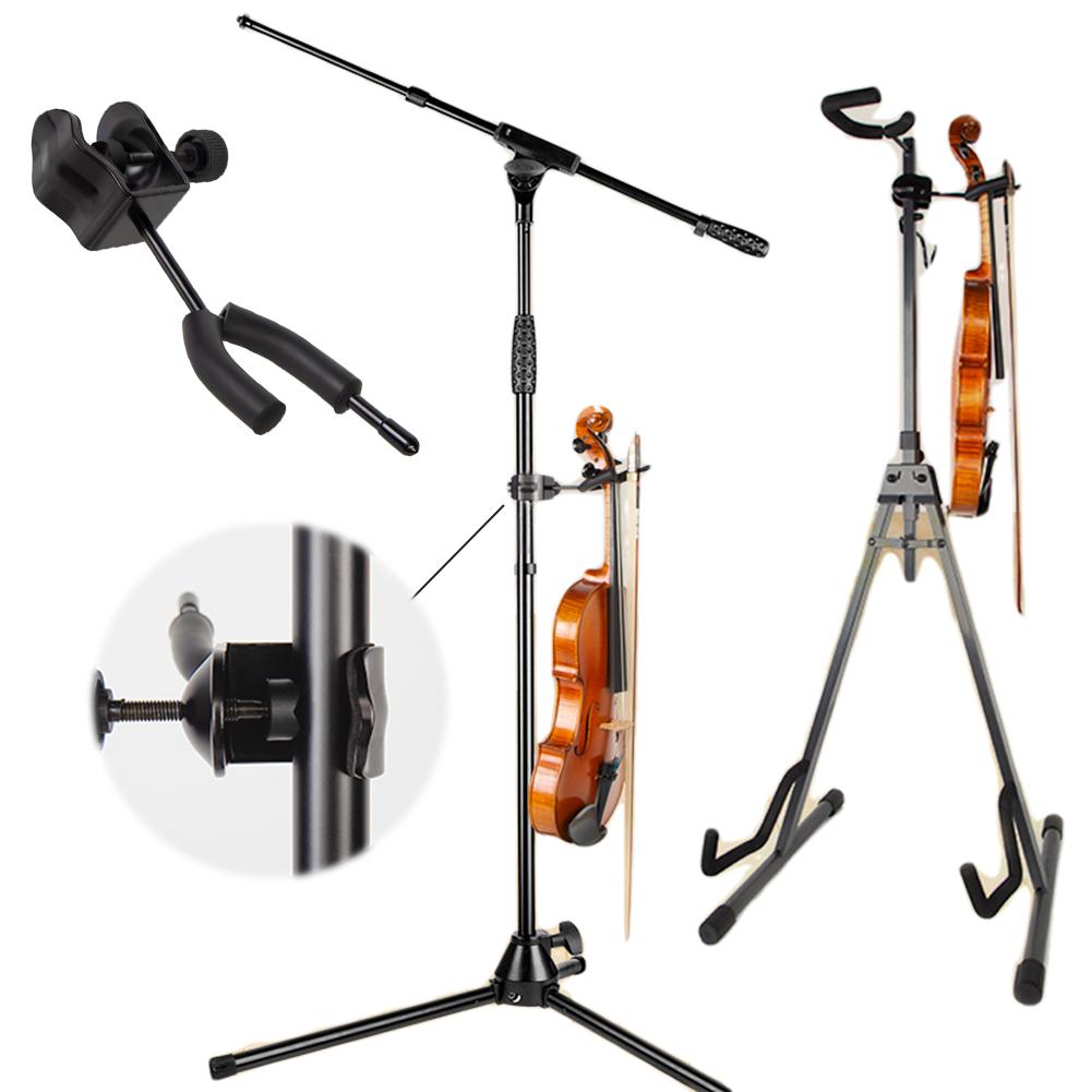 Violin Hanger Violin & Viola Stand Violin Holder for Desktop Microphone Or Sheet Music Stand for Home Studio Music Room