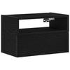 Wall Mounted Nightstand Black 45 x 26 x 28.5 cm