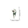 1Pcs Birthday Jewelry Crystal Cat Brooch For Women Vintage Enamel Animal Pin With Sparkling Rhinestones Cute Gift For Coats Bags