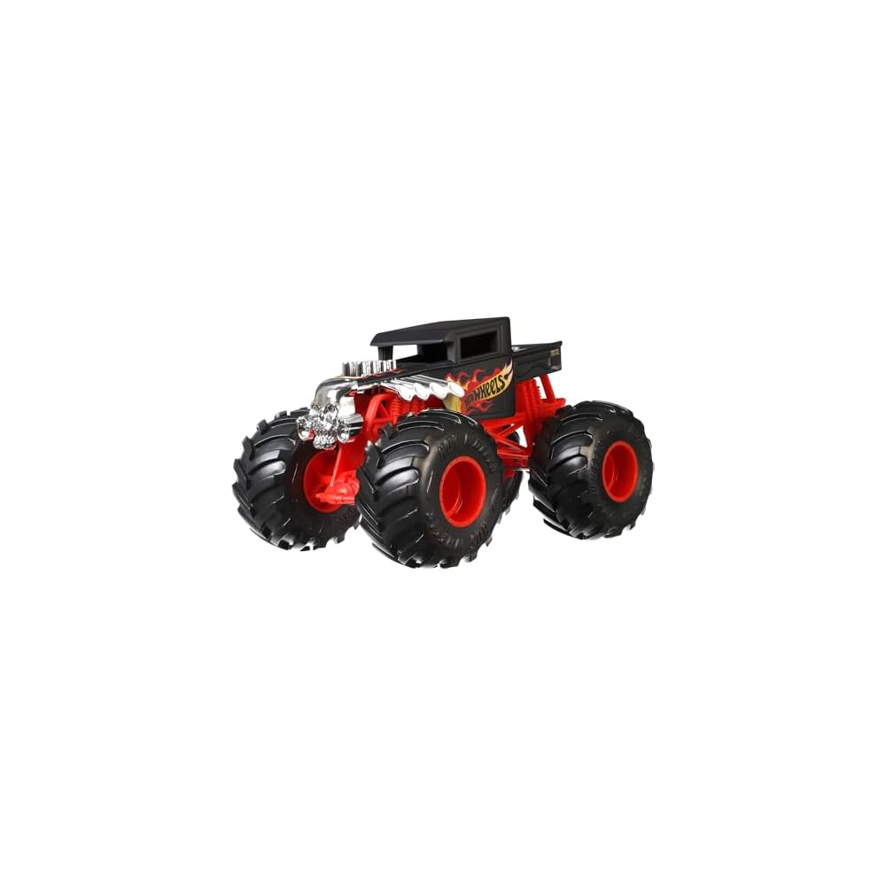 

Hot Wheels Monster Truck Bone Shaker 1:24 Scale Vehicle Toy Red for Ages 3 and Up