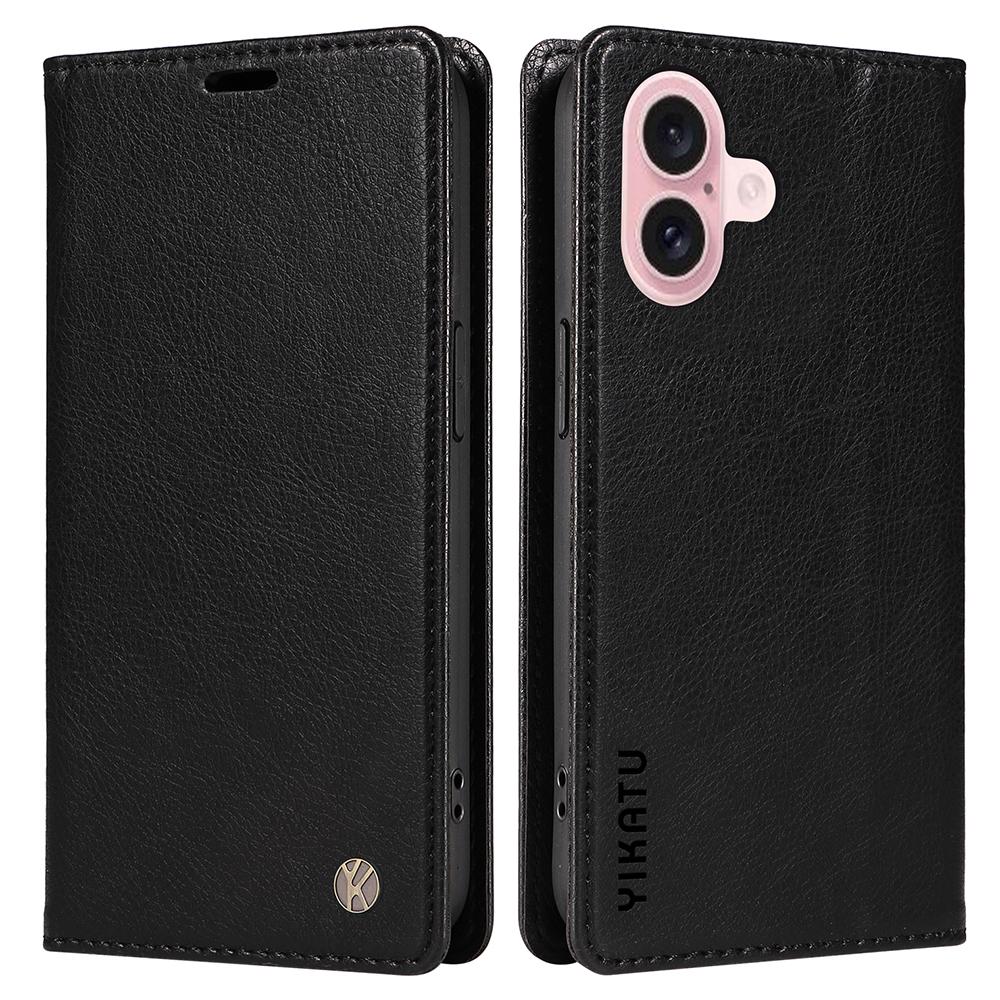 

YIKATU YK-006 For iPhone 16 Wallet Case Scratch-Proof Leather Phone Cover