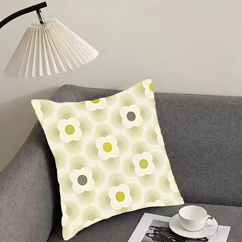 Aesthetic Art O-Orla Kiely Flower Stem Cushion Cover Reversible Plush Pillow Cover – For Car, Sofa, Bedroom, Perfect As a Gift.