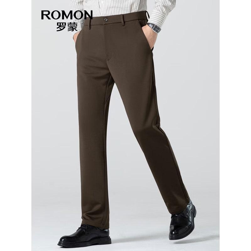 ROMON Men's Straight Leg Casual Business Trousers 6K147A60