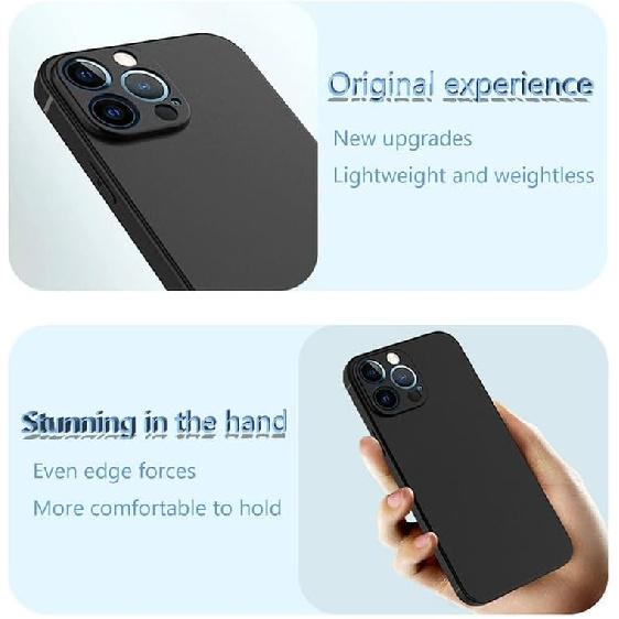 Black Soft TPU Bumper Phone Case for Blackview Wave 6C (6.50") with 1 X Tempered Glass Screen Protector, Slim Silicone Shockproof Cover for Blackview