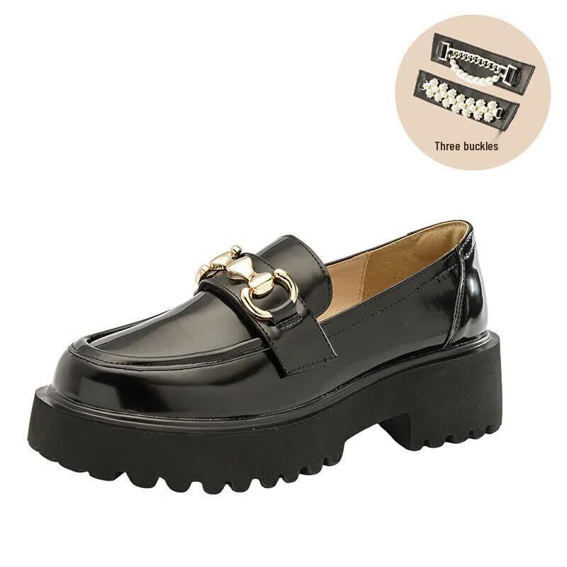 Daphne Women s Chunky Heel Platform Loafers 35
