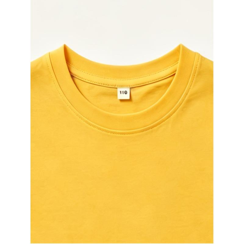 Girls German Slogan Print Crewneck Short Sleeve Tee