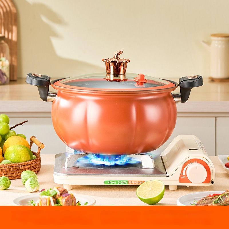 

8 л Оранжевая тыква Микро Скороварка Две Уши Кулинария Кастрюля Бытовая Антипригарное Универсальная Пароварка Кастрюля