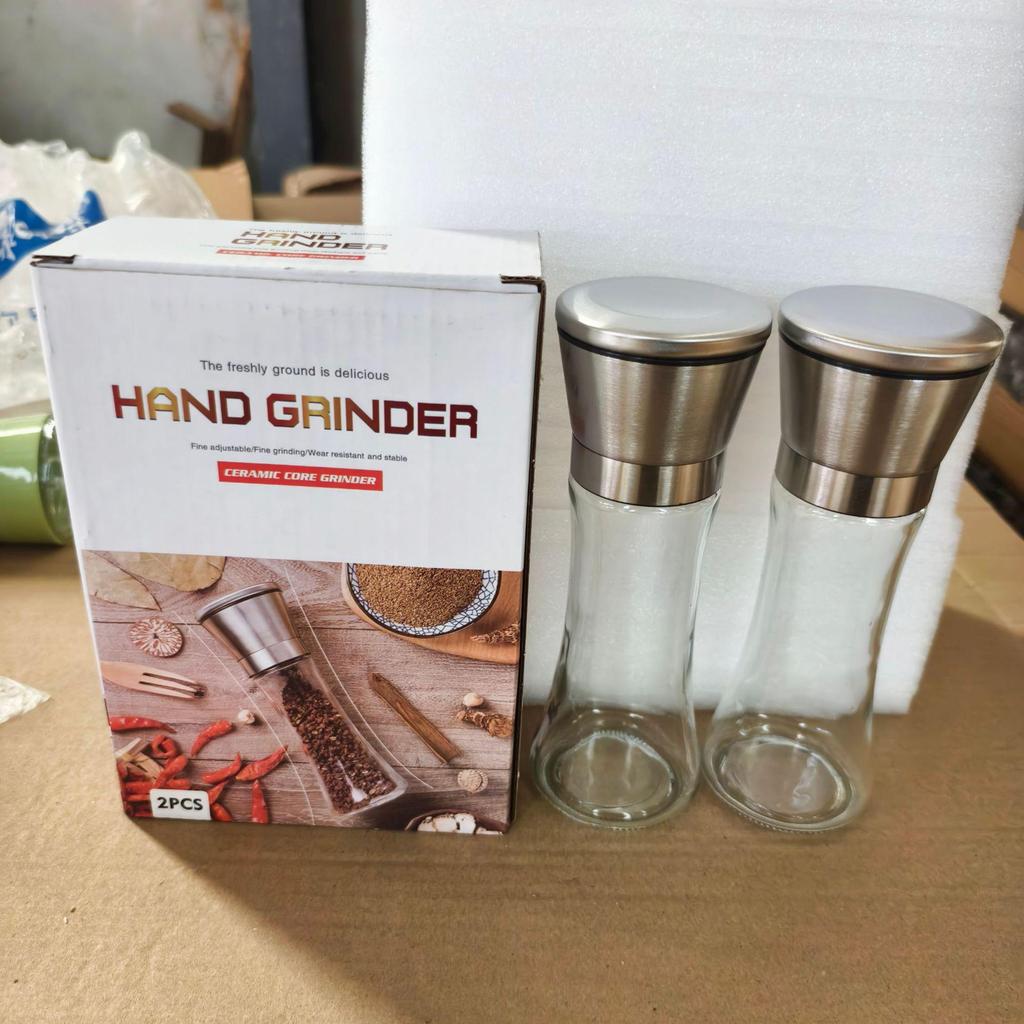 Manual Stainless Steel Salt and Pepper Grinder Set
