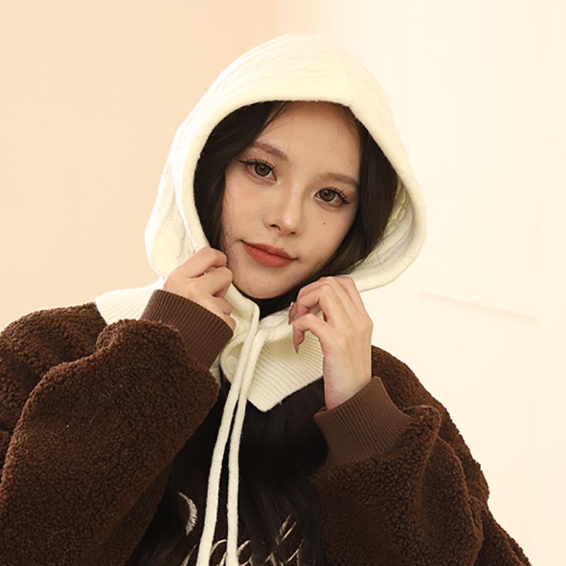 

Жіночий комплект із в язаної шапки та шарфа з імітації кашеміру – щільний, теплий, вітронепроникний для осені та зими One Size бежевий