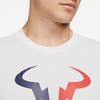 Nike Wimbledon Rafa Fan Logo Geometric Pattern Tennis Round Neck Short Sleeve T-Shirt Men Tops White DJ2583-100