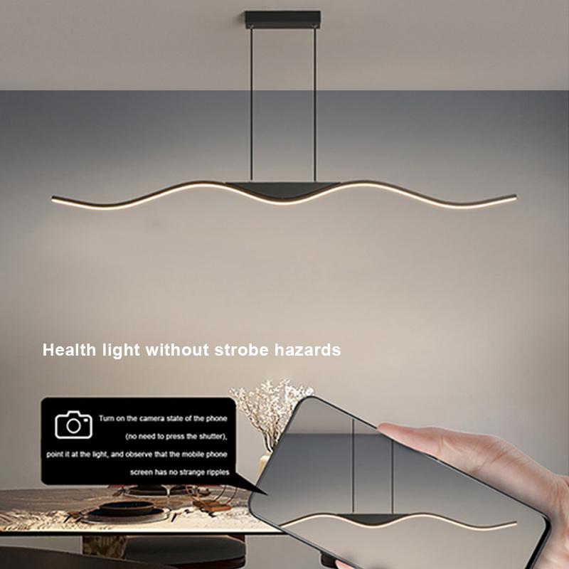 Nordic LED Pendant Light For Dining Living Room Bedroom Home Decoration Art Line Indoor Lighting Hanging Lamp Restaurant Fixturs