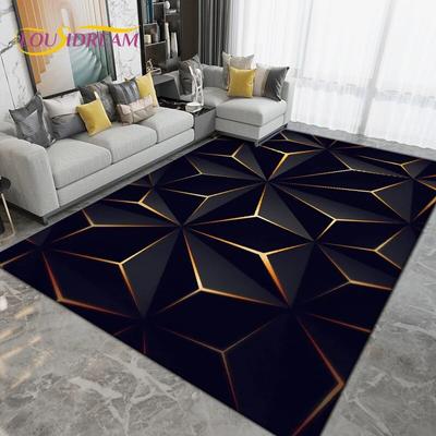 Moderner, geometrisch bedruckter Teppich, groß, Teppich für Wohnzimmer, Schlafzimmer, Küche, Badezimmer, Eingang, Fußmatte, rutschfeste Fußmatten