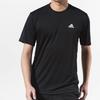 adidas T Shirts Men's Black Crew Neck Moderate Straight Fit AZ4076