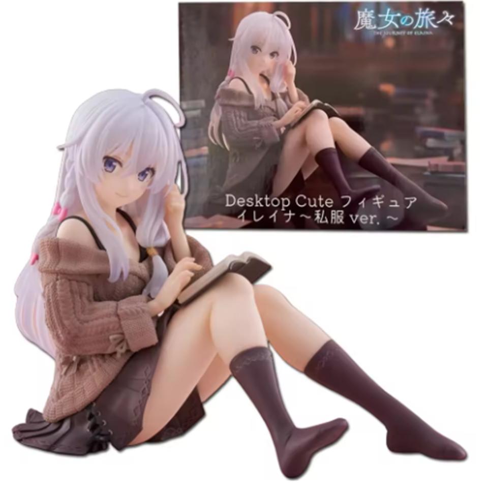 15cm The Journey of Elaina Anime Figure Knit Dress Witch Elaina Action Figure PVC Collection Model Doll Toys for Christmas Gifts