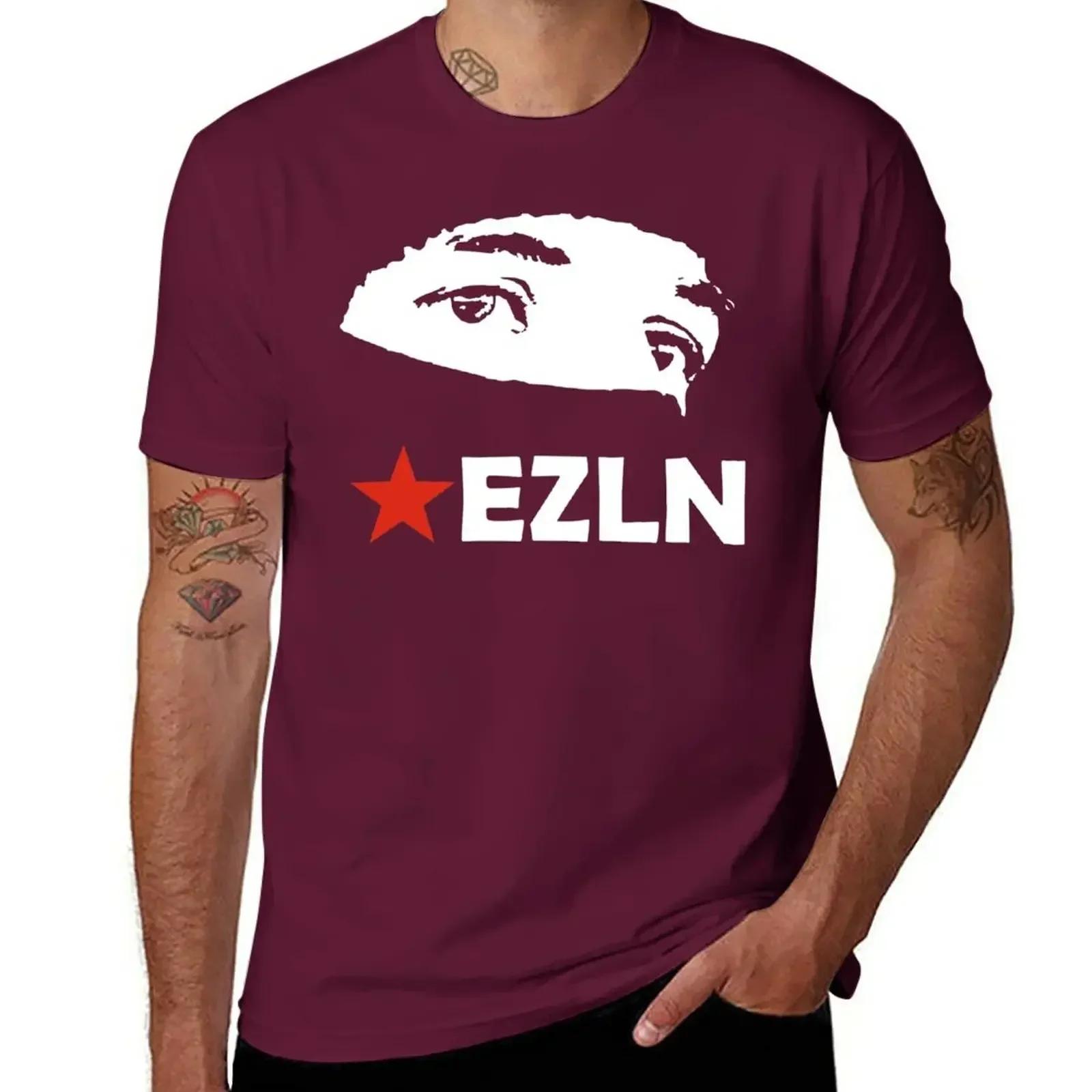 Футболка EZLN смешные однотонные однотонные футболки мужские S