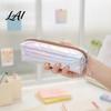 Waterproof Pencil Pouch Gradient Color Case Cute Cylindrical Pen for Trendy Case Girls Girls Stationery Bag Students School Supplies Organizer