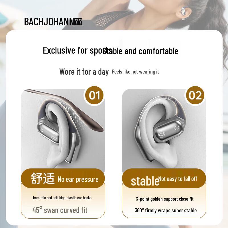 BACHJOHANN BACH01 Open-Ear Sports Bluetooth Headphones