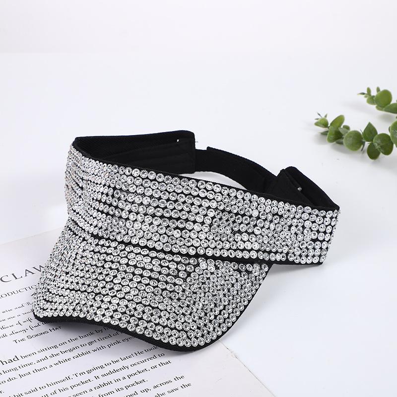 Hollow Out Baseball Cap Set with Diamond Baseball Cap for Men and Women Fedora Colored Diamond Summer Travel Party Hat