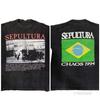 94 Sepultura Odmietni Odpor Chaos Bavlna Čierne Unisex Tričko