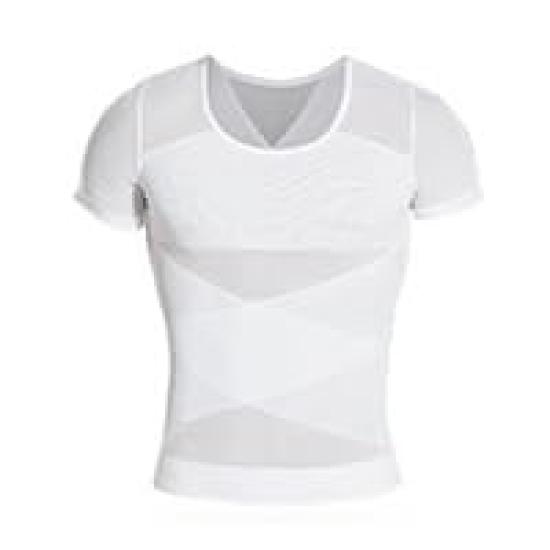 

AOKOWN Underwear New Standard for Nipple Compression Compression Sports Nipple Short Sleeve Tummy Slimming Nipple Compression Comfortable Men s белый