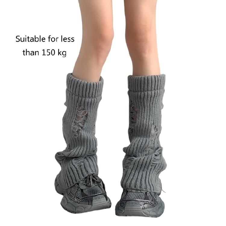 Winter Warme Gaten Beenwarmers voor Vrouwen Meisjes Lolitas Voetbedekking Sokken Gothic Harajuku Beenbedekking Middelhoge Sokken Cadeaus