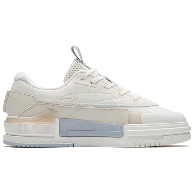 Anta Life Collection Lightweight And Breathable Low-Top Skateboard Shoes Women's White Gray Sneakers 922238066-1