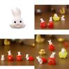 Adorable Miniature Rabbit Ornament Resin Cute Carrot Rabbit House Garden Decor