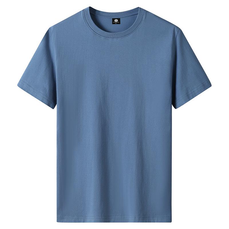 Men's Cotton Short Sleeve Loose Fit Solid Color T-Shirt, Plus Size, Youth Trendy Half Sleeve.