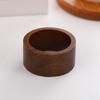 Stylish Solid Color Wooden Napkin Rings for Versatile Table Settings