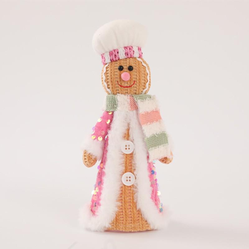 Lebkuchen Weihnachtsdekorationen: Festliche Cartoon-Figuren mit Pailletten für Kinder